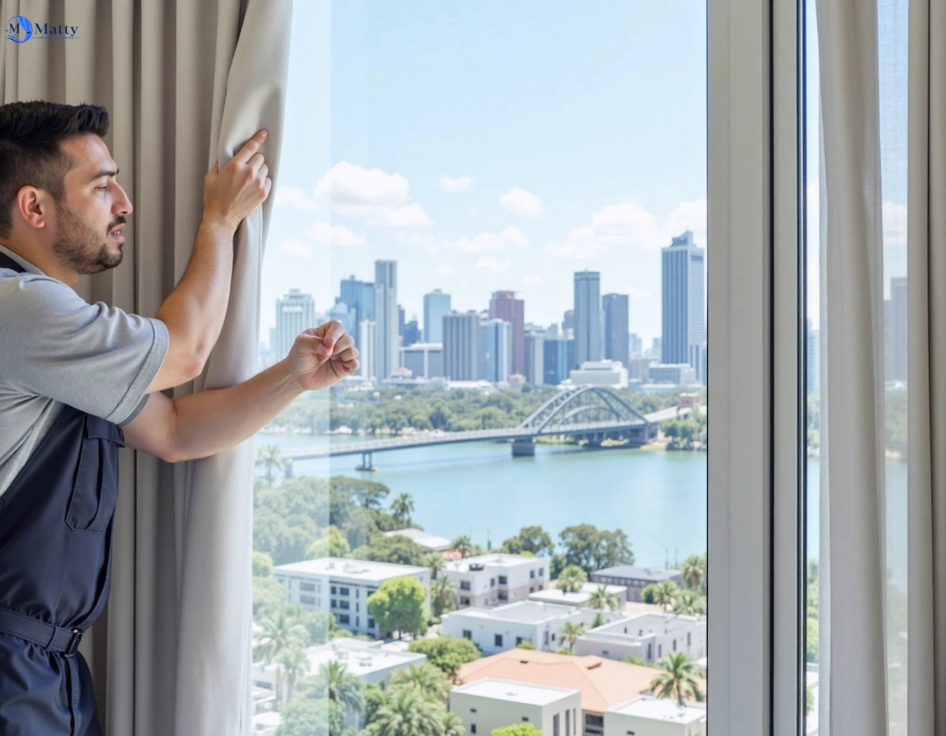 Professional curtain steam cleaning service blair-athol-nsw QLD by Matty Curtain Cleaning